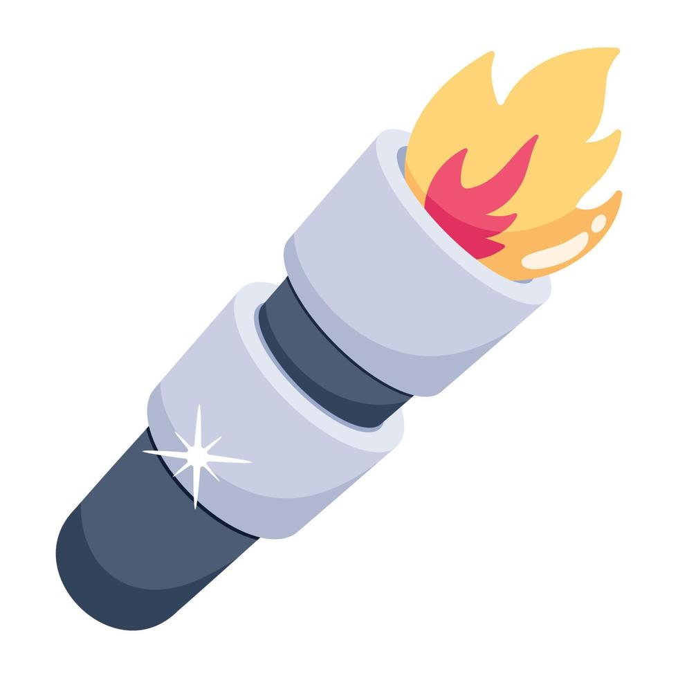 antorcha de fuego de moda vector