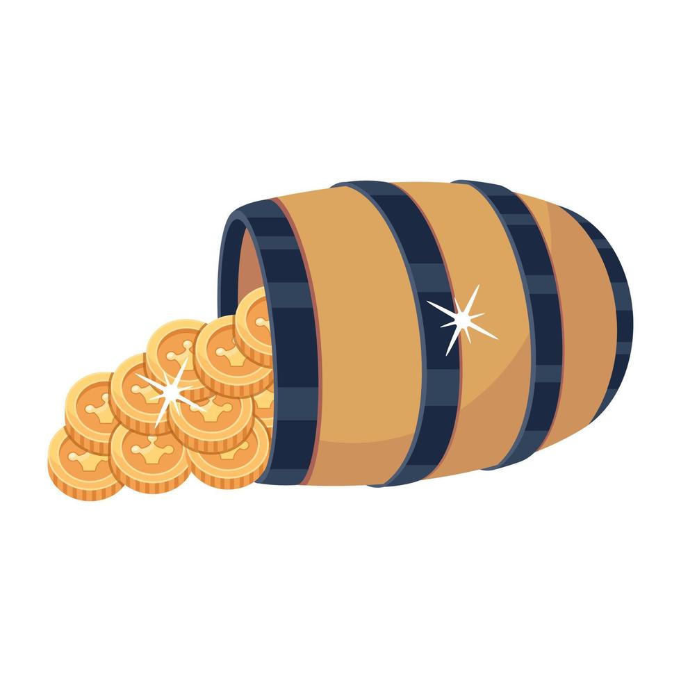 Trendy Cask Coins vector