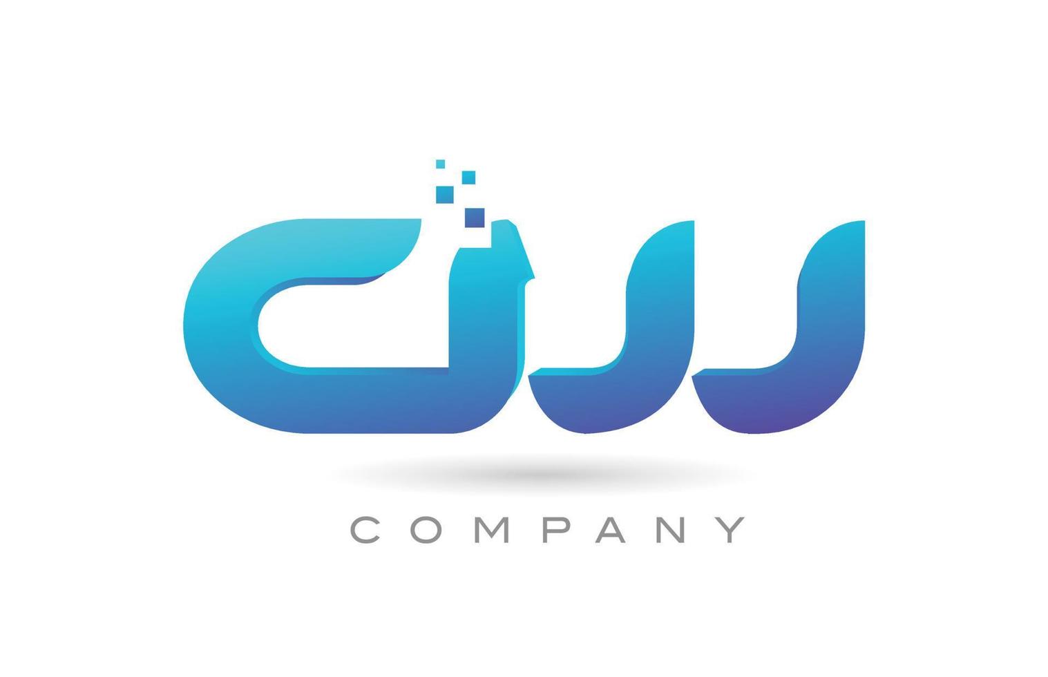 CW alphabet letter logo icon combination design. Creative template for business and company vector