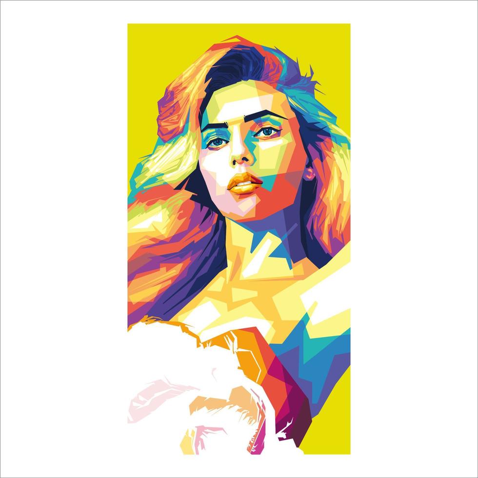 un johansson en diseño wpap vector