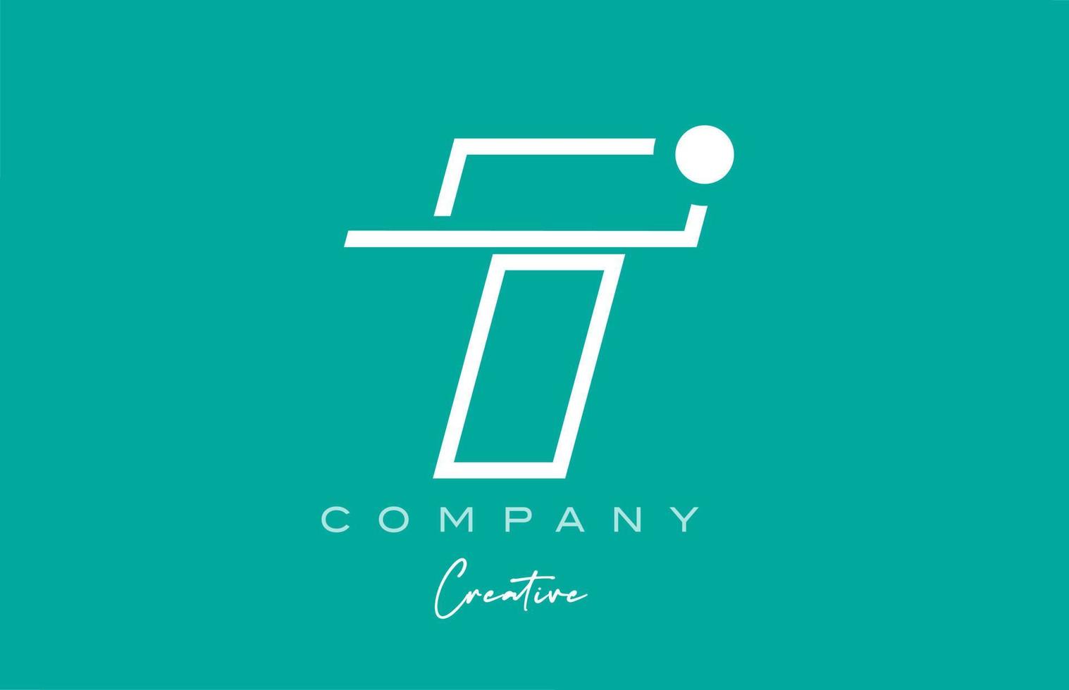 green T alphabet letter logo icon design with pastel background. Creative template for business and company vector