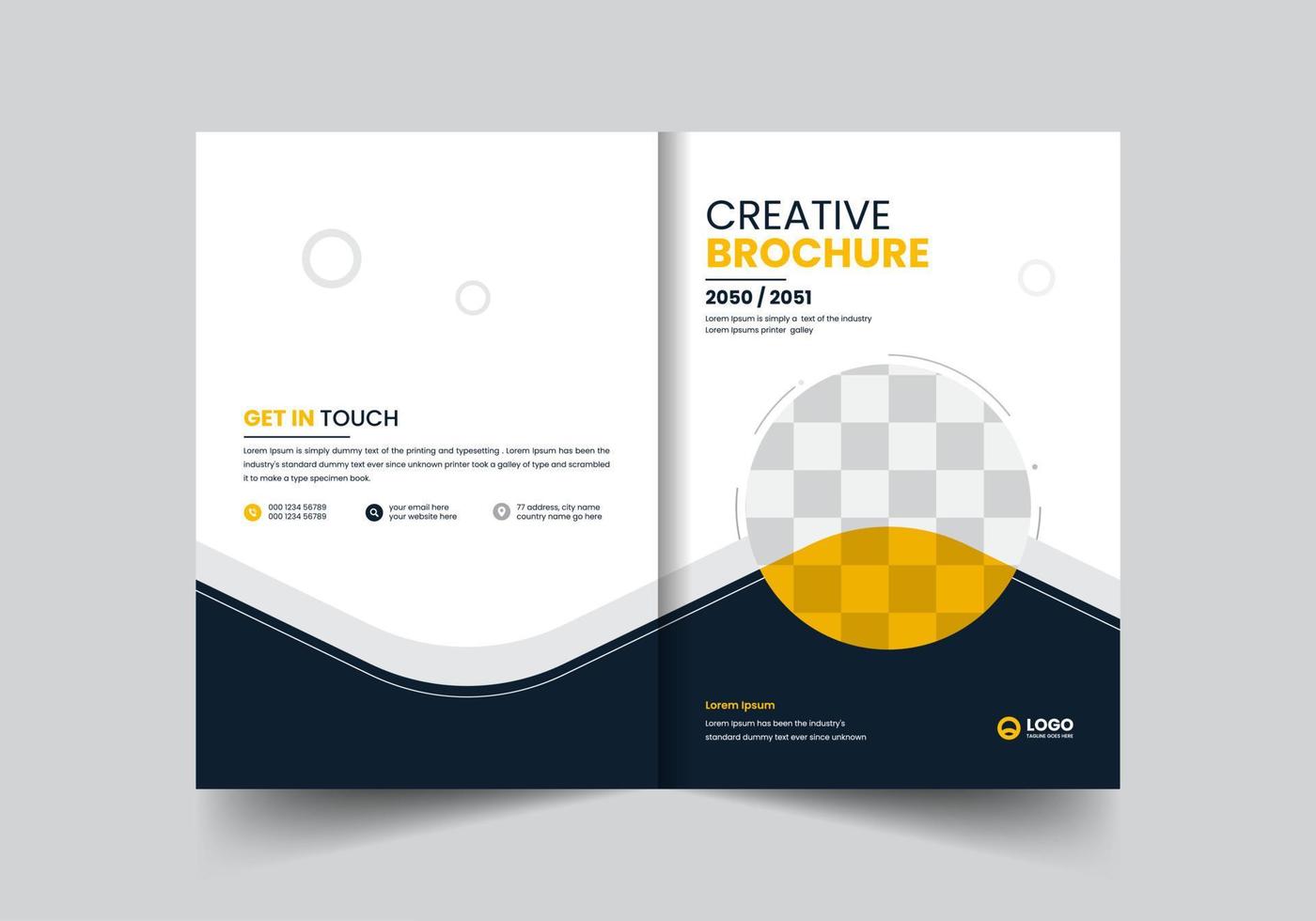 corporate company profile brochure annual report booklet proposal cover page layout concept design vector