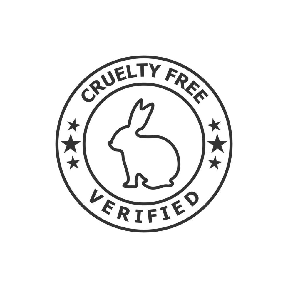 cruelty free icon for cbd label design elements vector