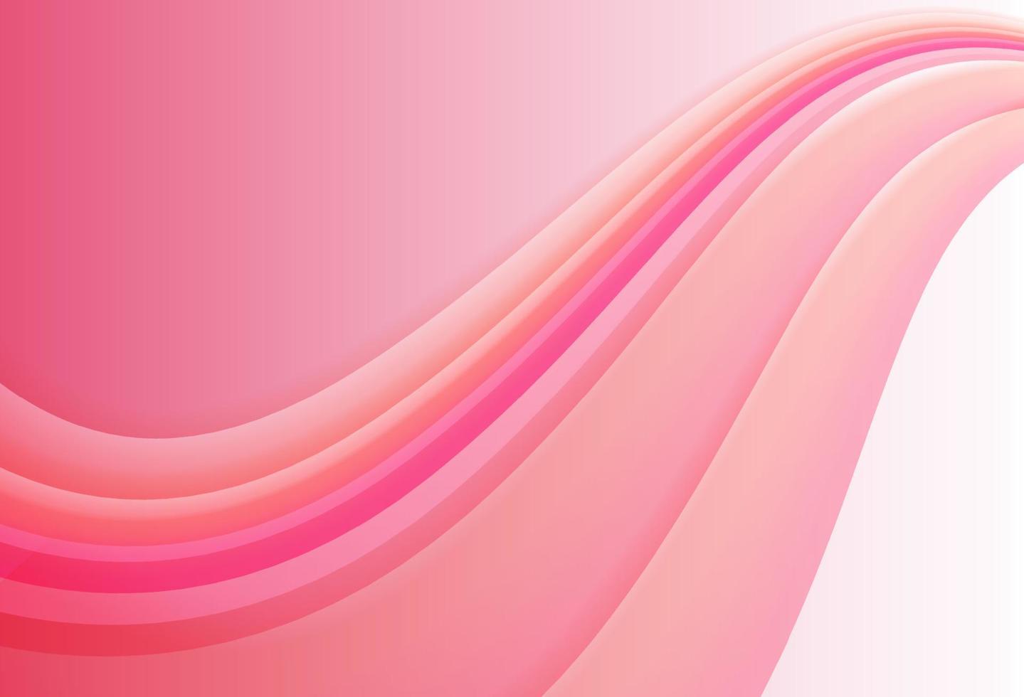 vector de fondo ondulado rosa suave. Fondo de vector abstracto rosa