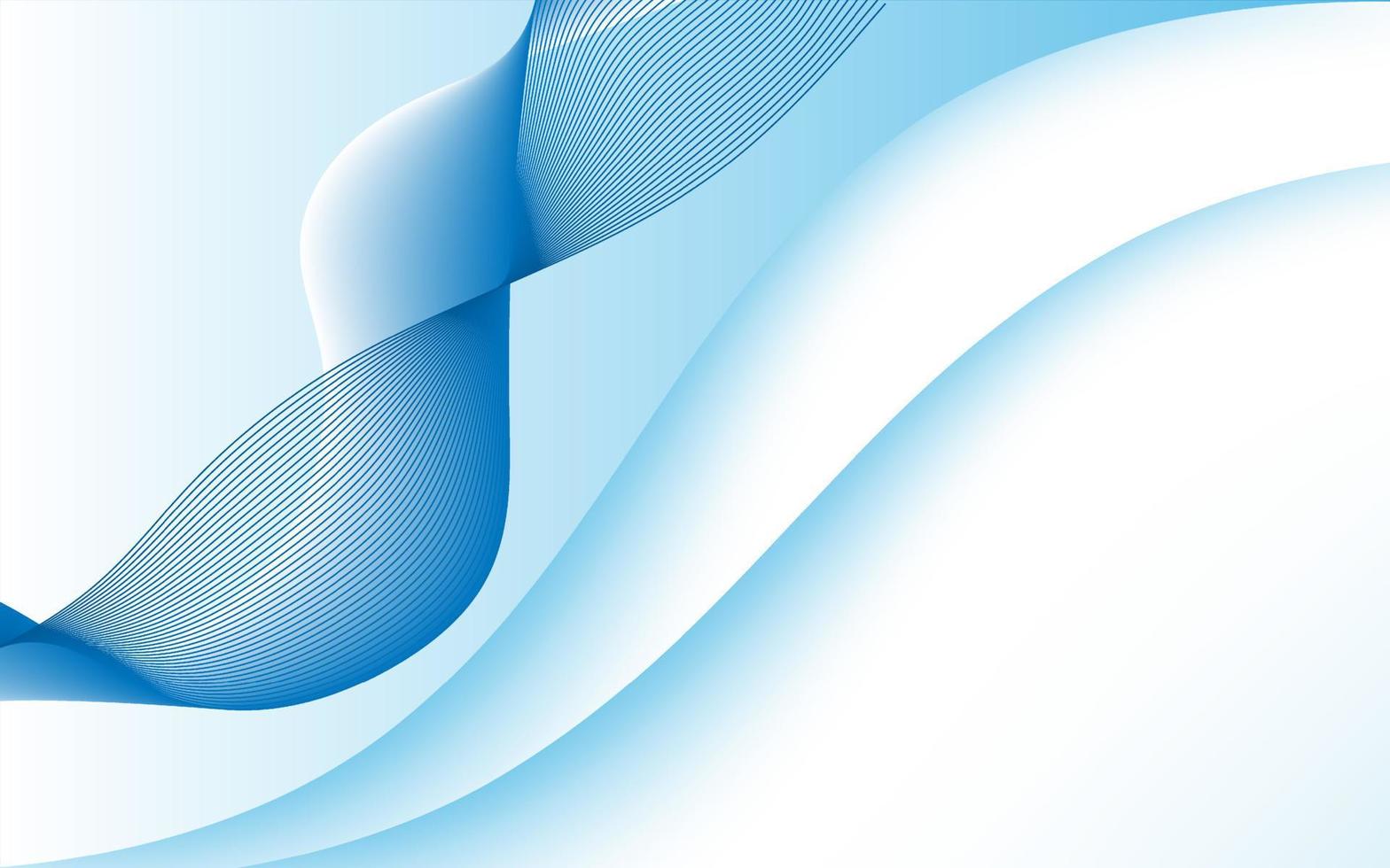 Elegant Blue gradient wavy background. Smooth gradient background vector