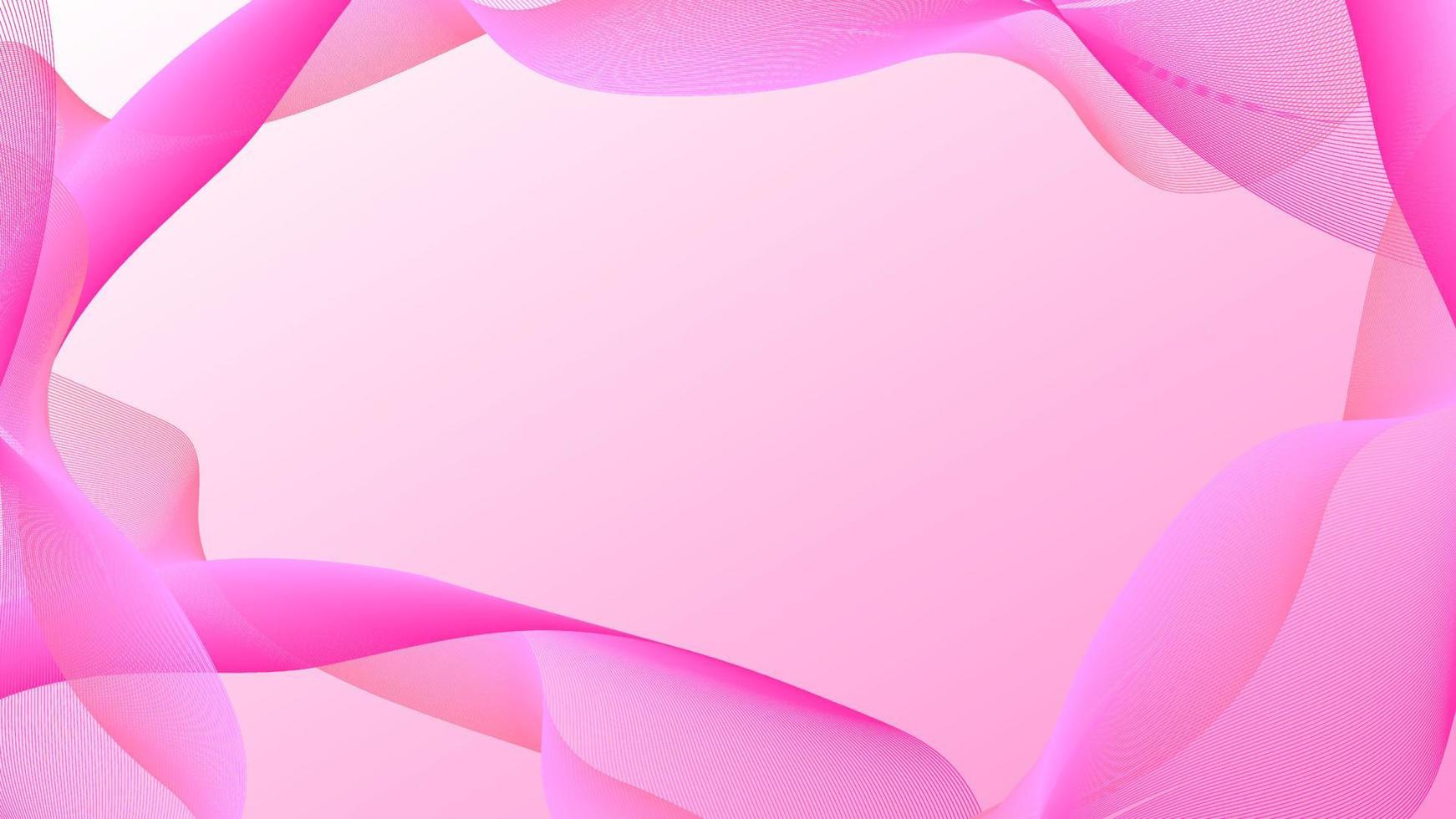 Soft pink abstract background with wavy shapes. Pink Gradient background vector. vector
