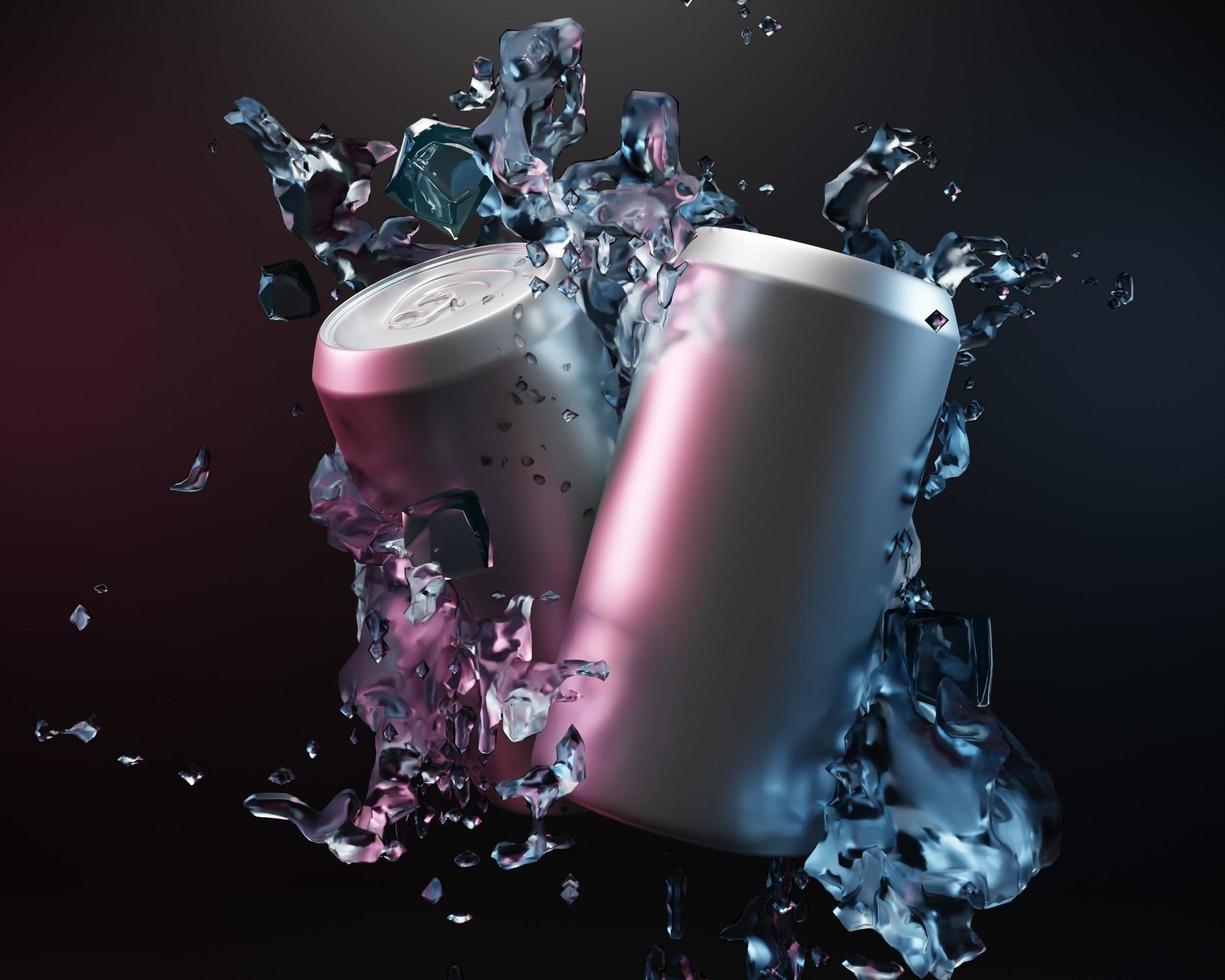 3D render refresco aislado foto