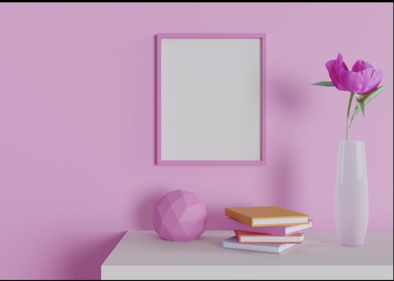 Design 3d rendering interior mockup photo