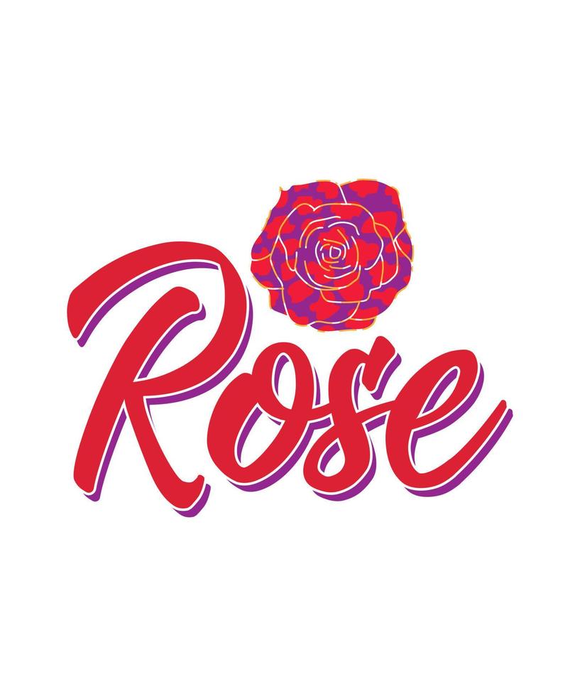 RETRO ROSE DESIGN vector