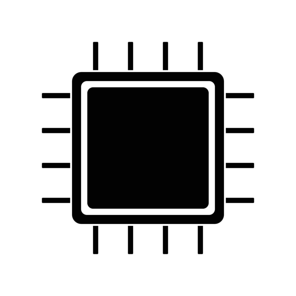 logotipo de vector de procesador de chip