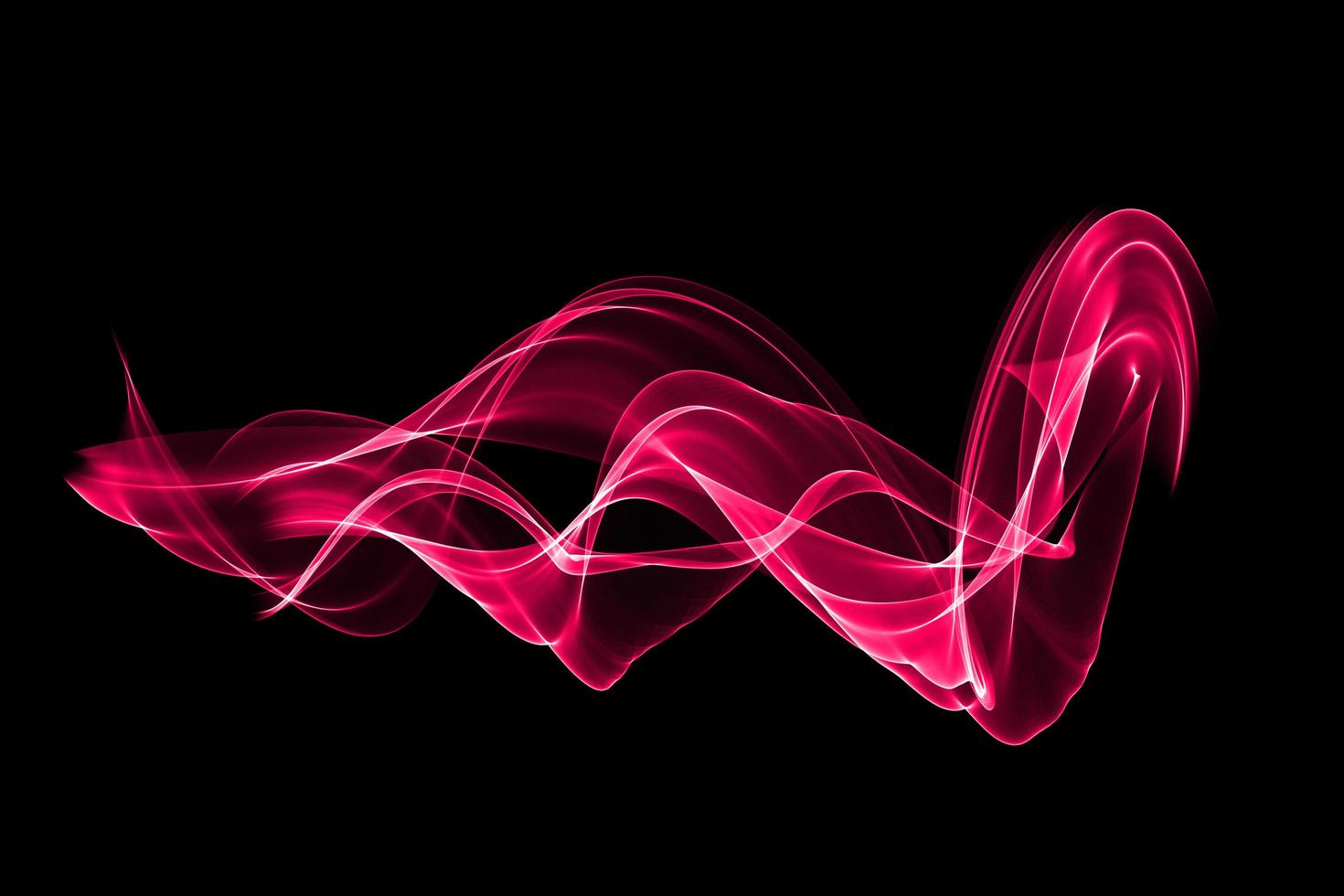 Abstract colored smoke wave isolated background design element photo