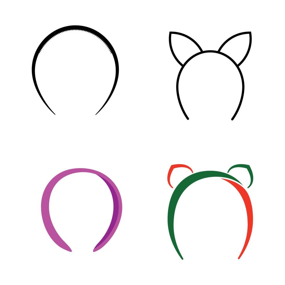 hair headband logo vector