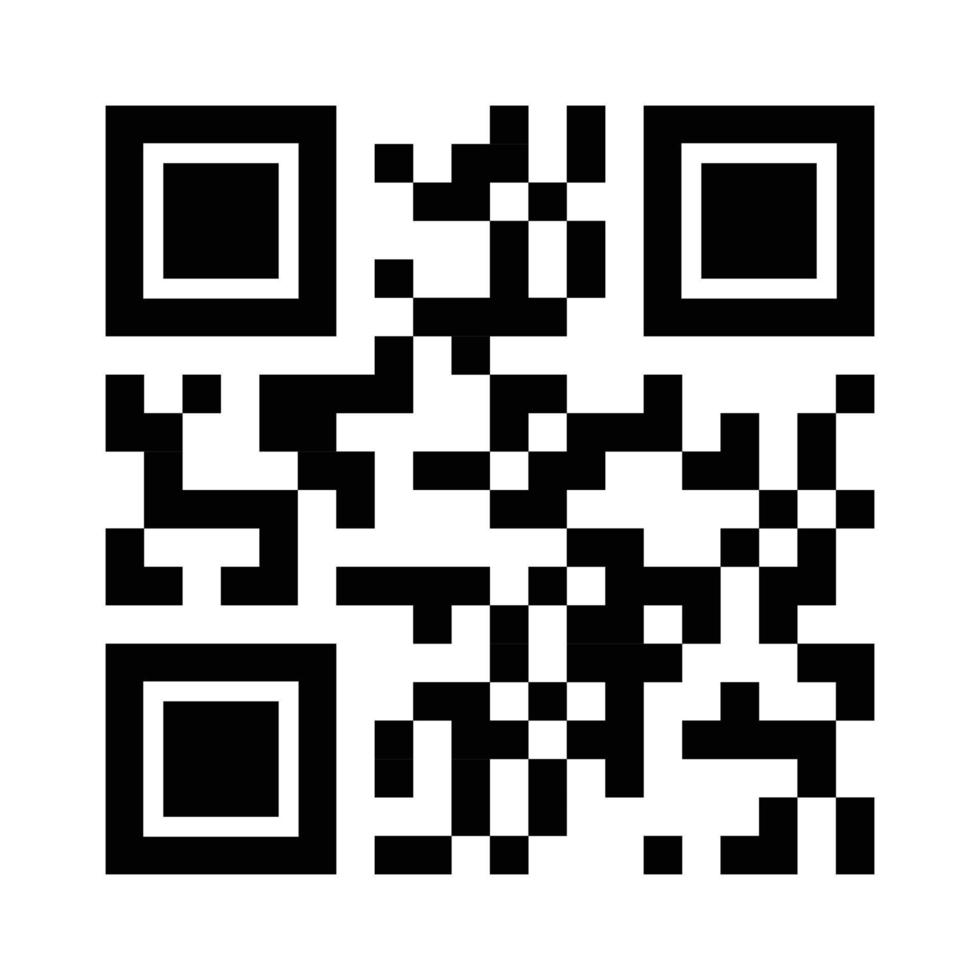 ejemplo de código qr vectorial para escaneo de teléfonos inteligentes vector