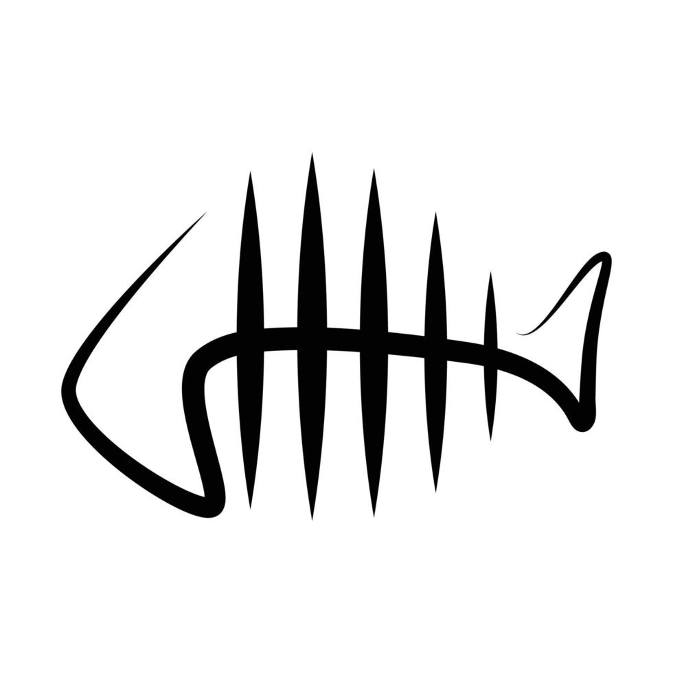 vector de logotipo de espina de pescado