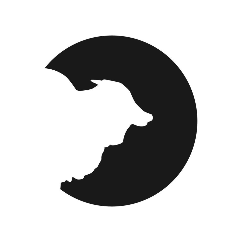 black cow logo vector