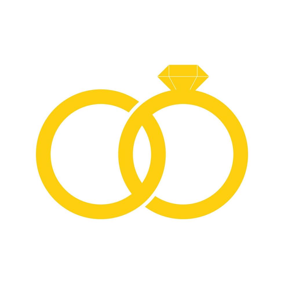 icono de anillo de bodas vector