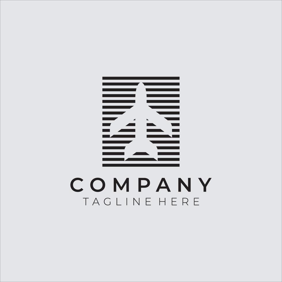 airplane logo, travel logo design concept template vector