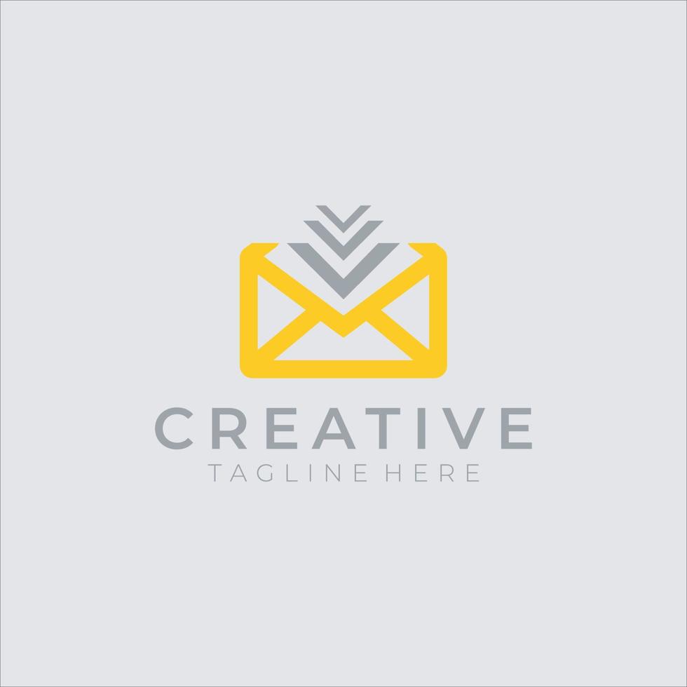 Creative modern envelope logo design template vector