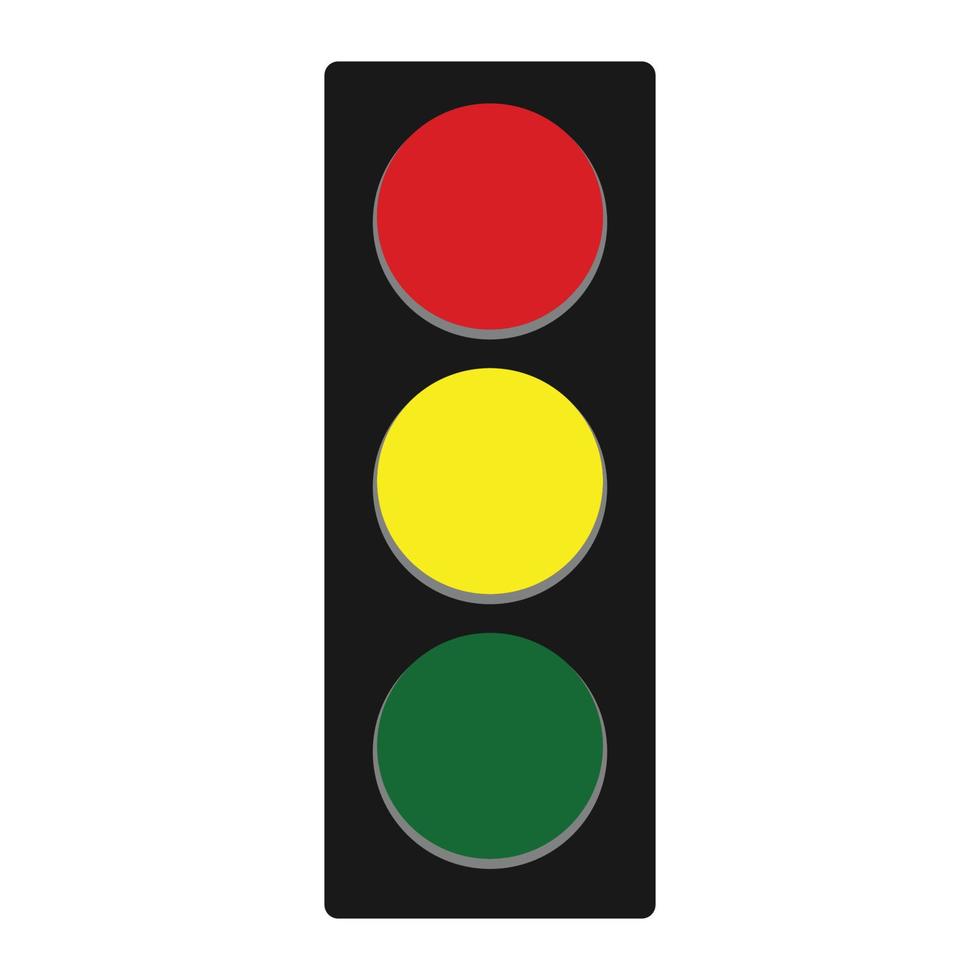 Signal traffic light on road vector