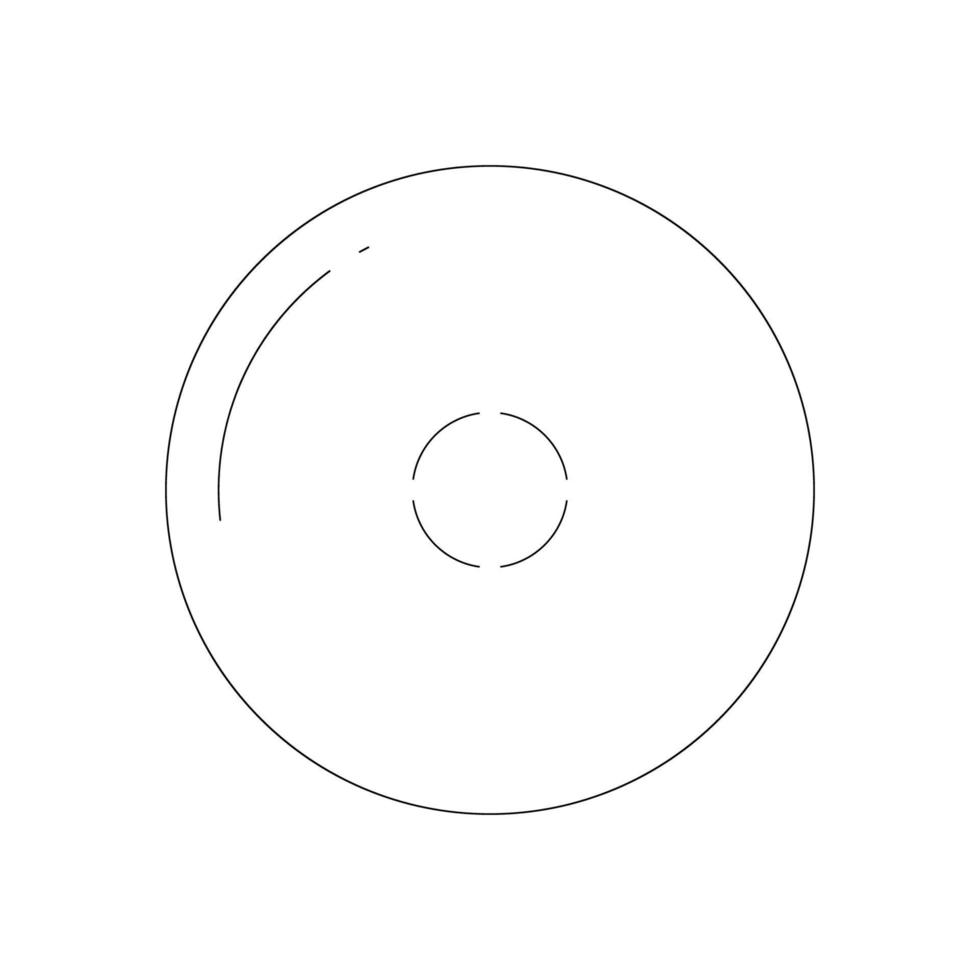 cd or dvd icon vector