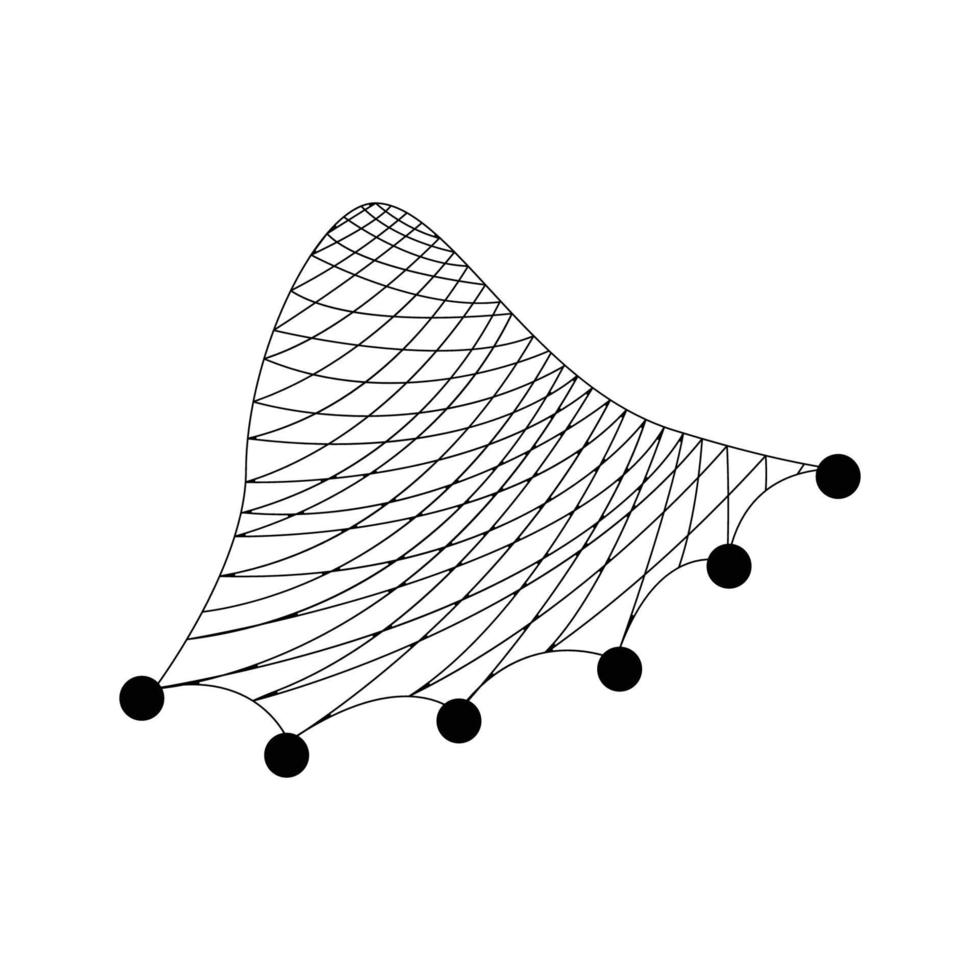 Fish net  icon vector