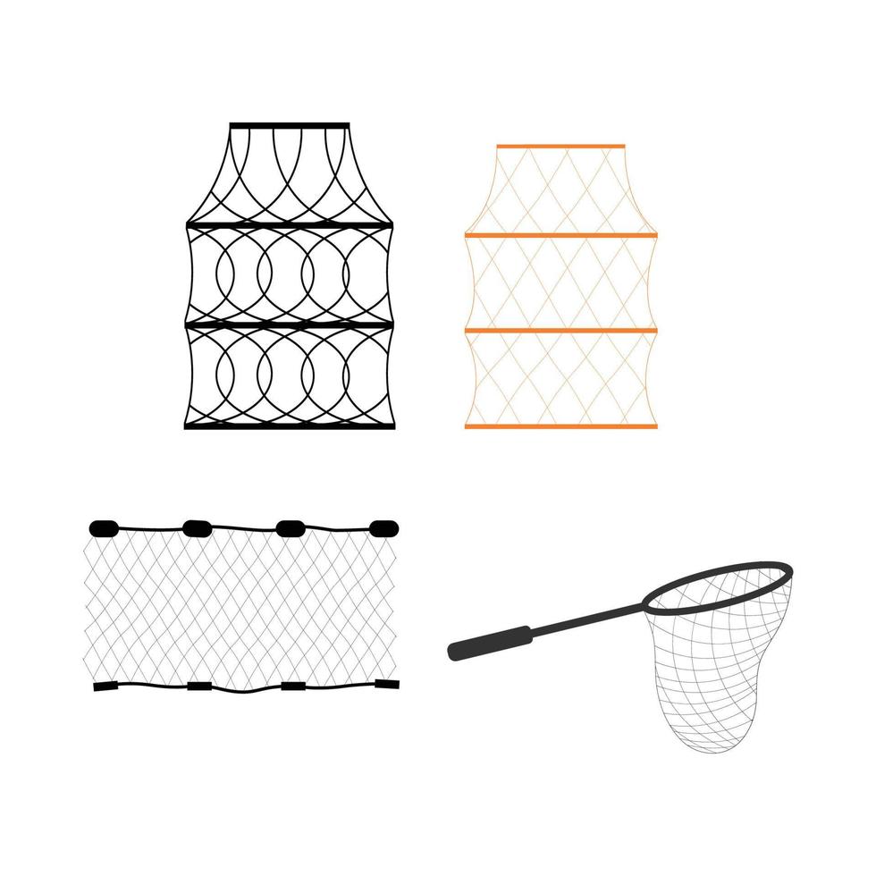 Fish net  icon vector