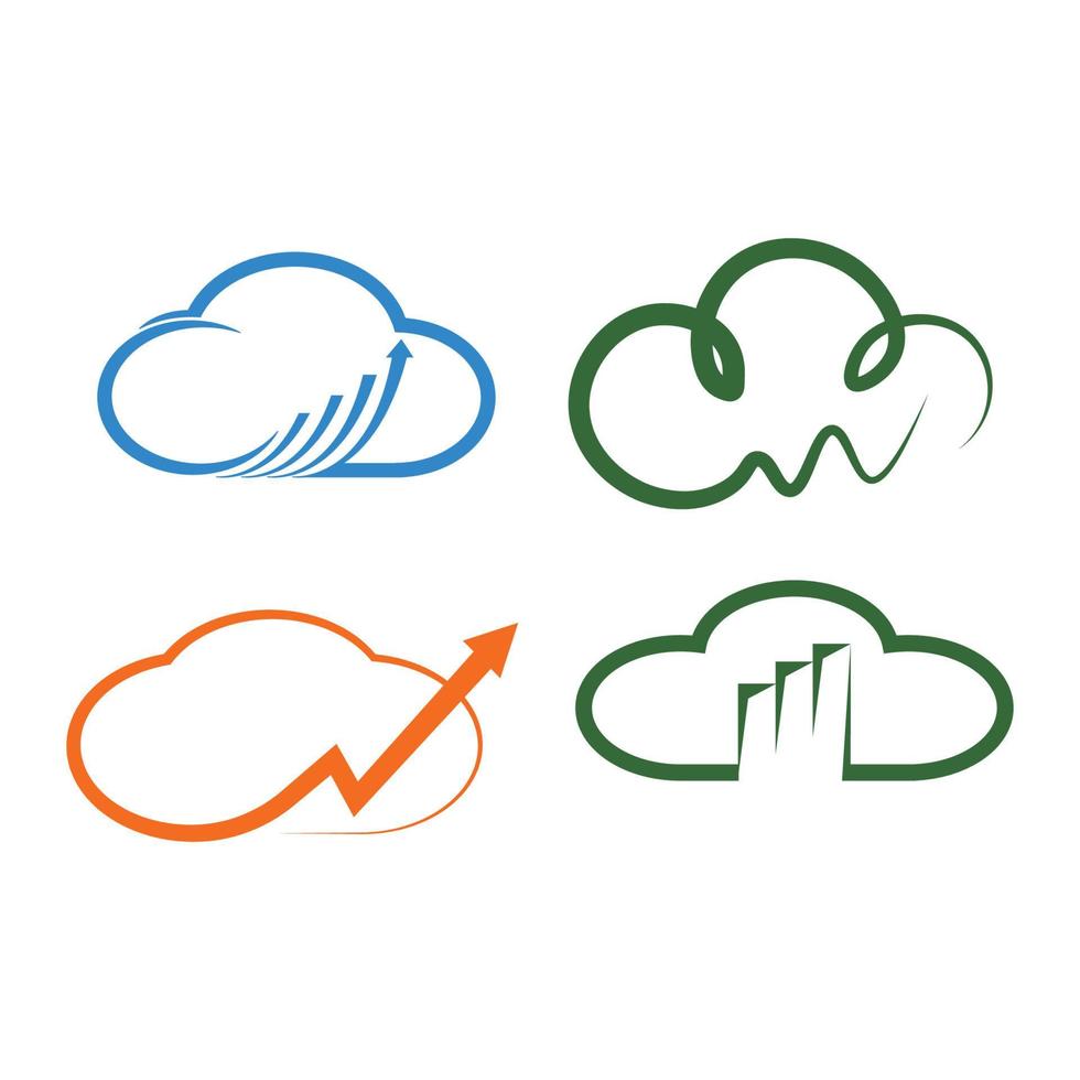 Cloud analistic logo vector