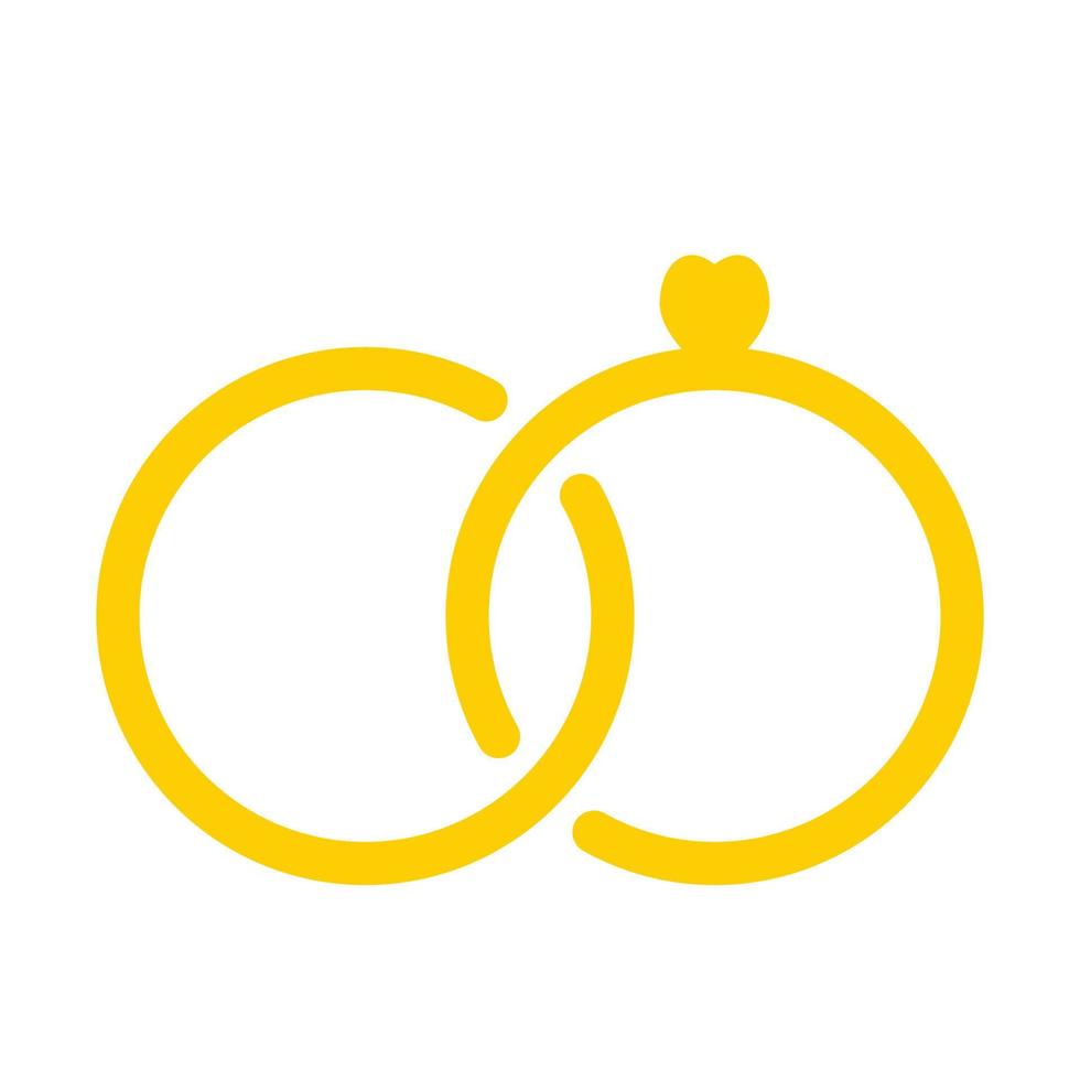 icono de anillo de bodas vector