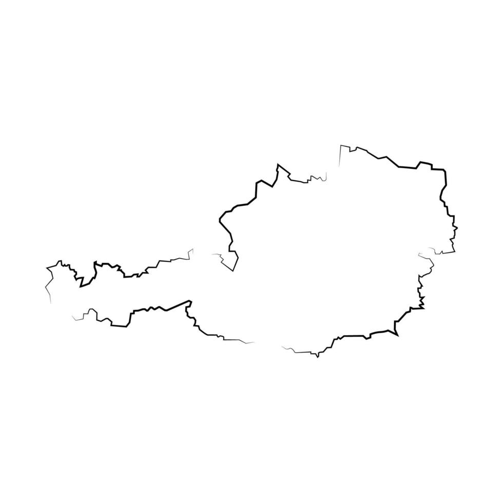 logotipo de mapa de austria vector