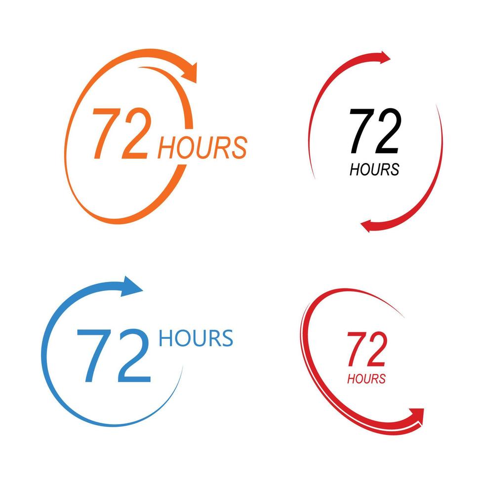 sign of clock arrow hours logo vector