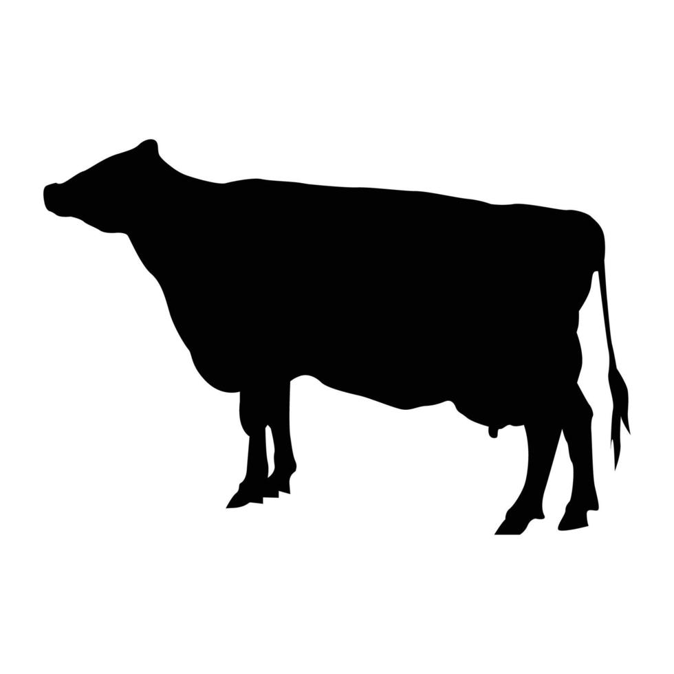 logotipo de vaca negra vector