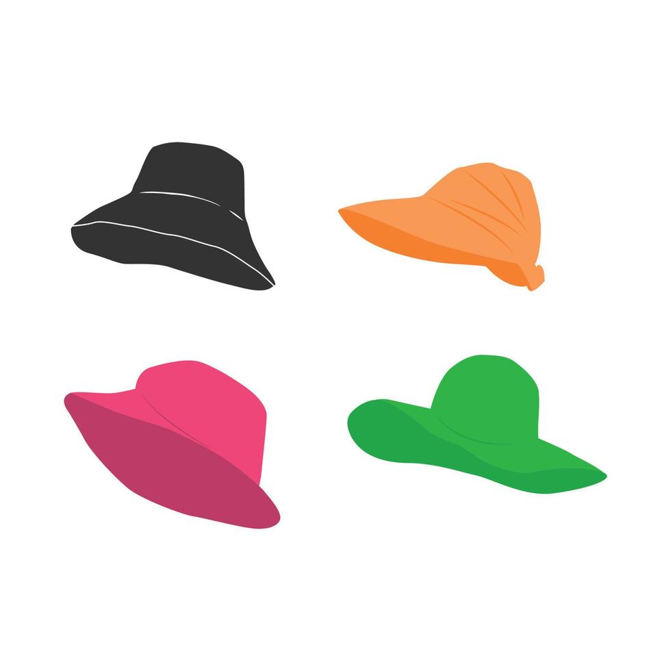 trendy women's hat logo vector