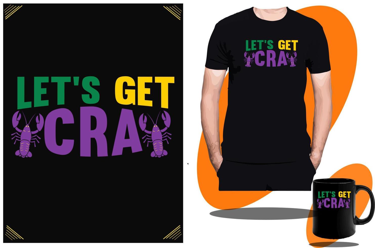 Mardi Gras 2023 and Mardi Gras Party, Flag, Craw, T shirt design or Template. vector
