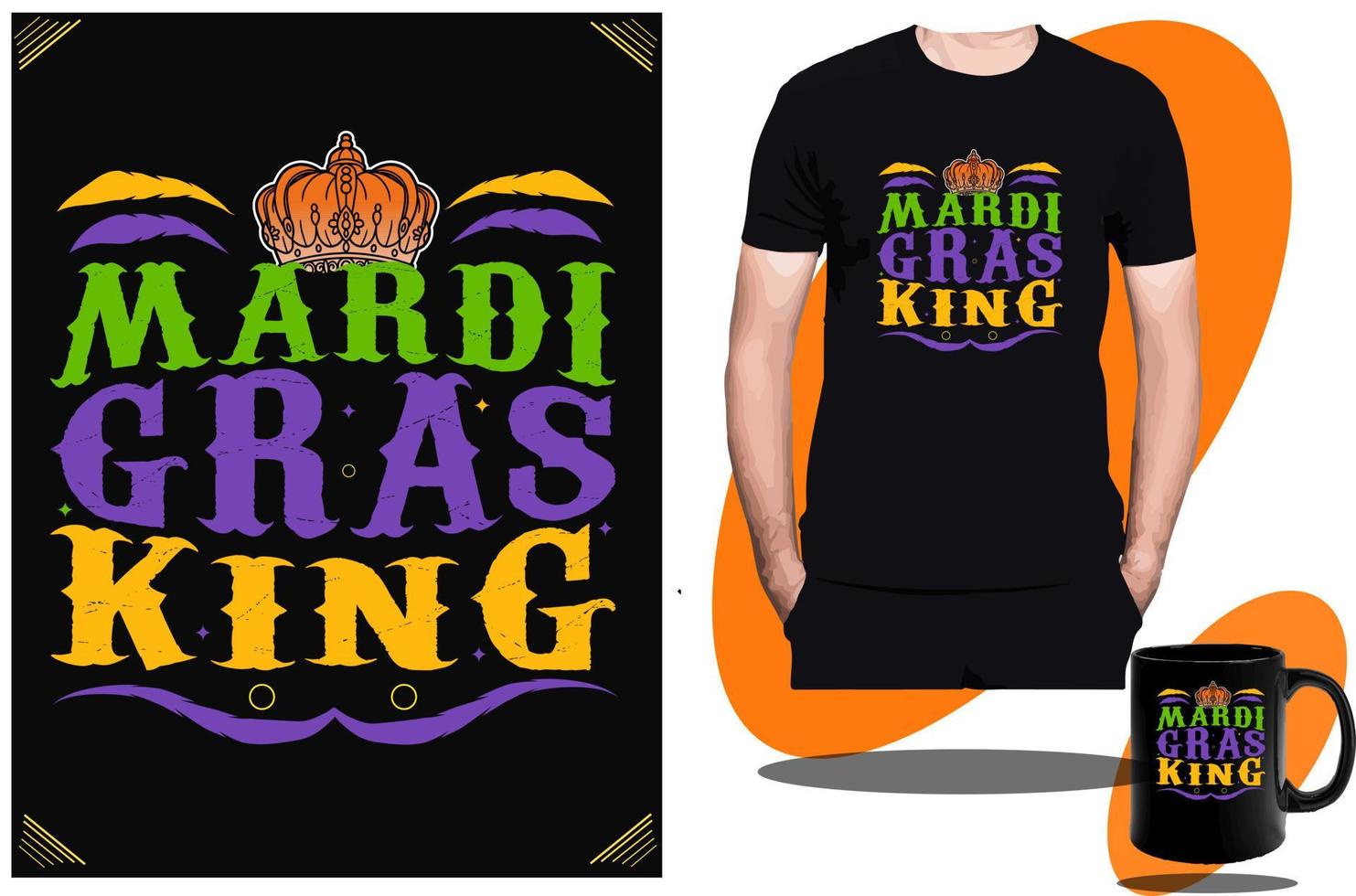 Mardi Gras 2023 and Mardi Gras Party, Flag, Craw, T shirt design or Template. vector