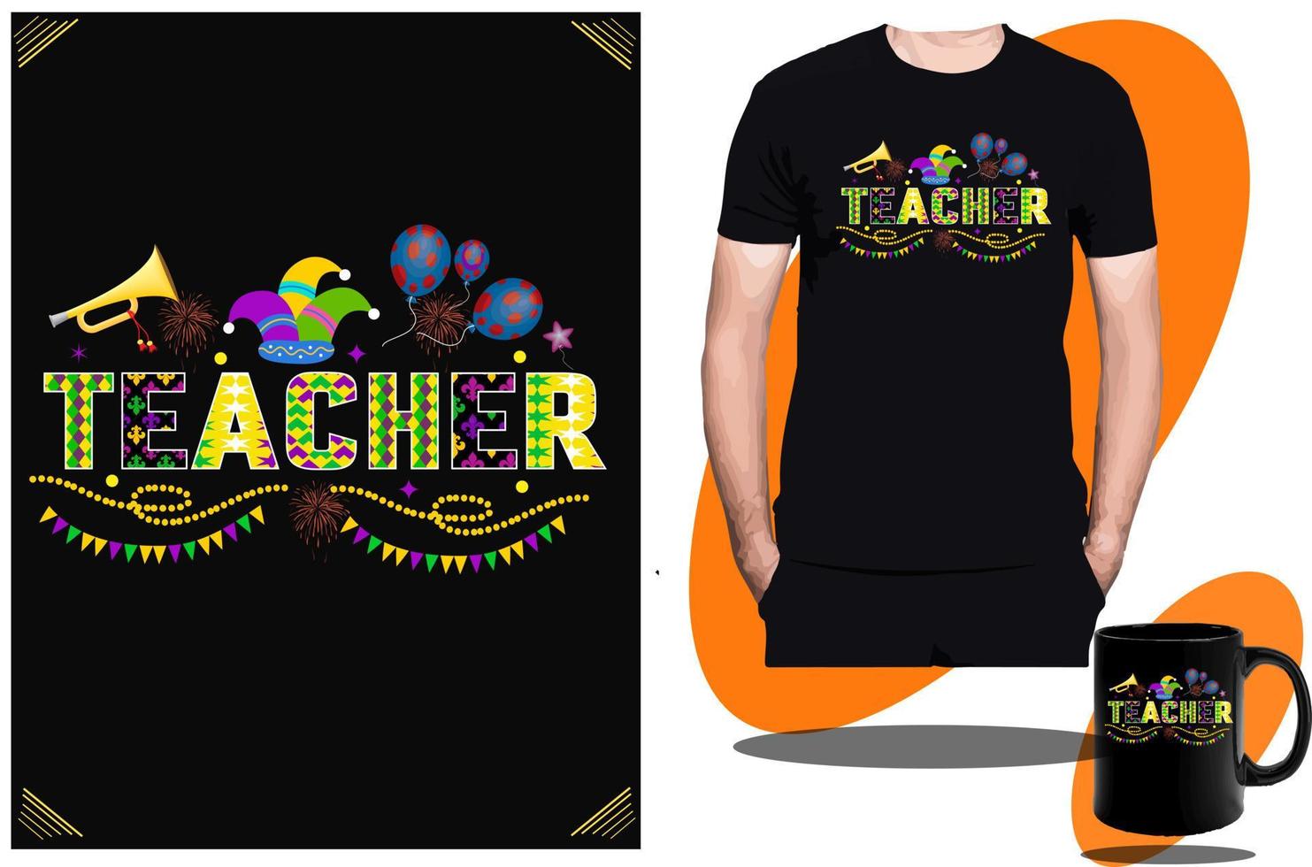 Mardi Gras 2023 and Mardi Gras Party, Flag, Craw, T shirt design or Template. vector