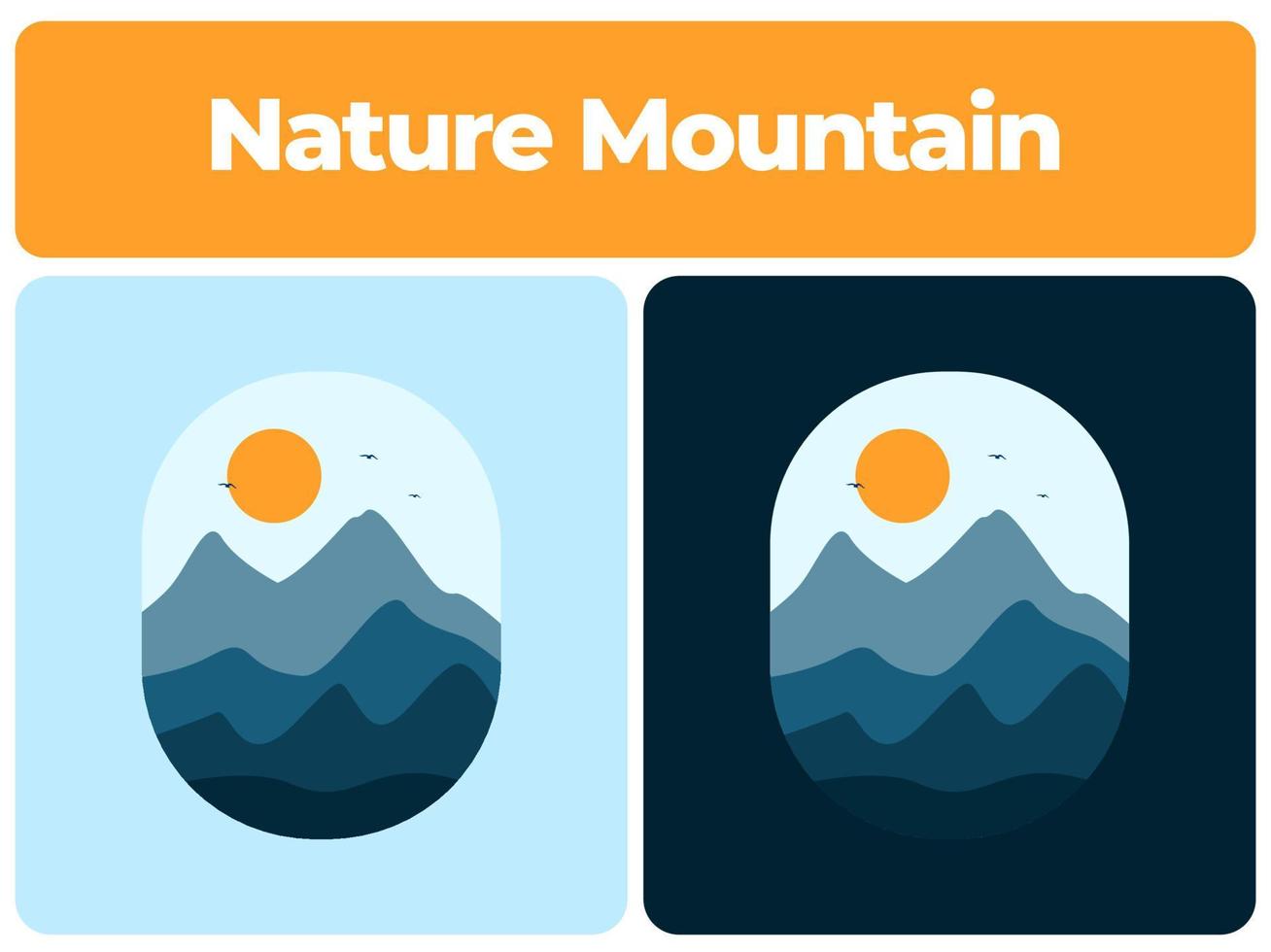 diseño natural de camiseta. diseño de tema de la naturaleza. ilustración natural. ilustración de diseño de montaña para camiseta. montaña minimalista. vector