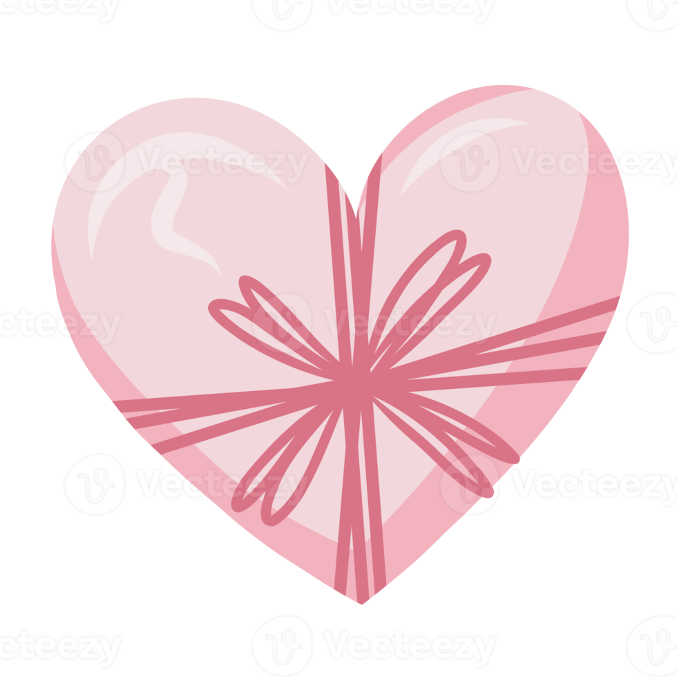 Heart shape isolated for Valentine's Day on a transparent background. Love symbol. png