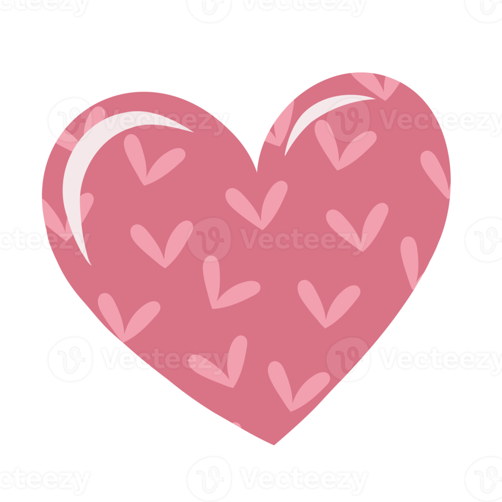 Heart shape isolated for Valentine's Day on a transparent background. Love symbol. png