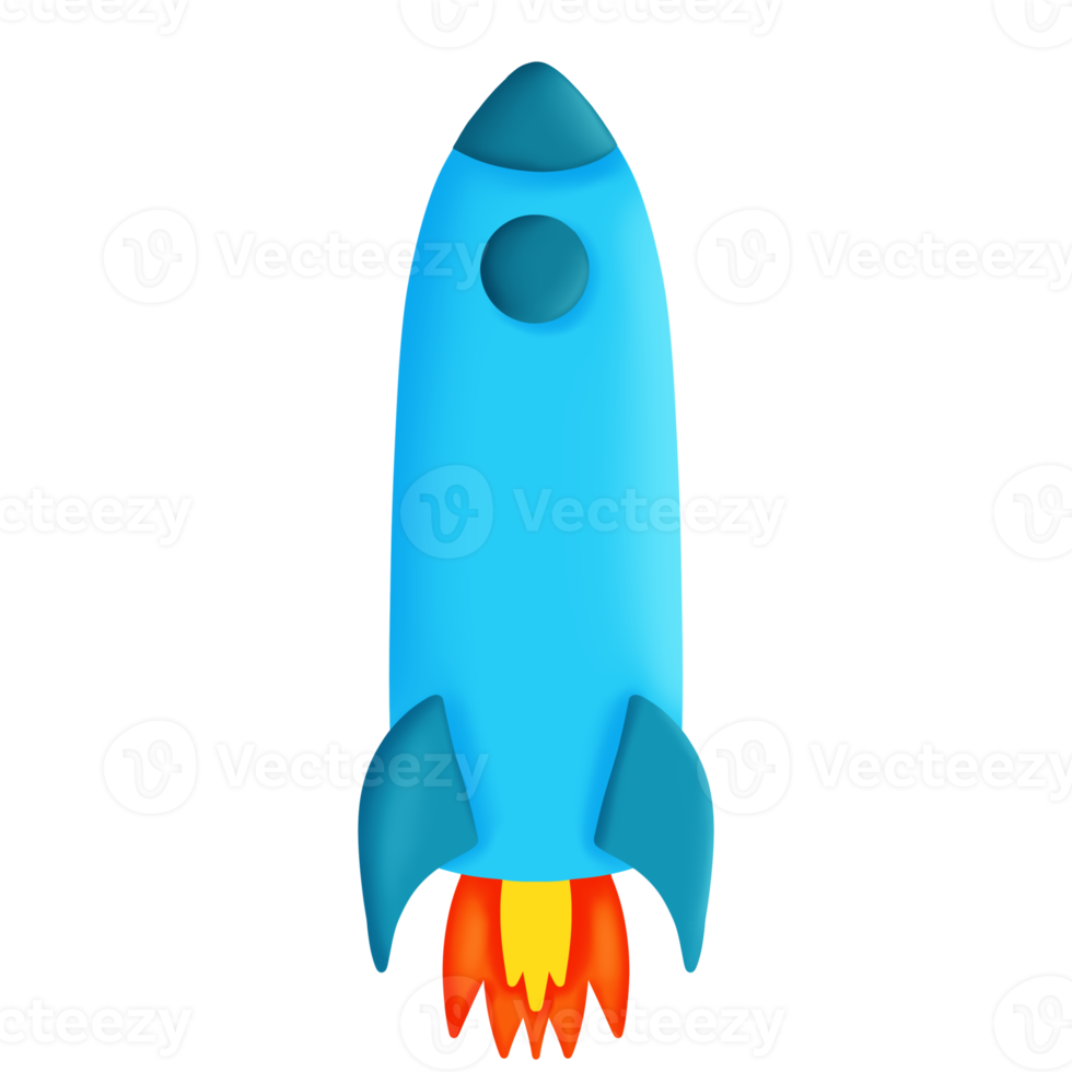 Rocket fly to the moon png