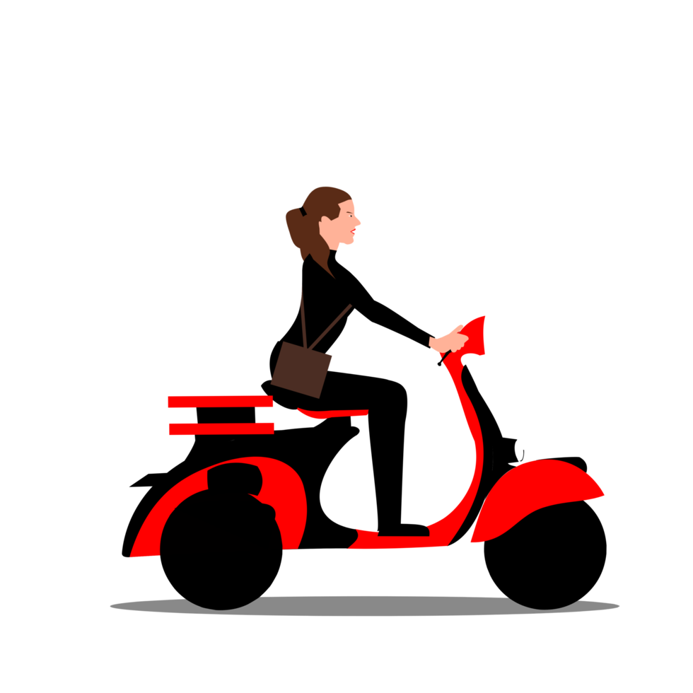 femme faisant de la moto png