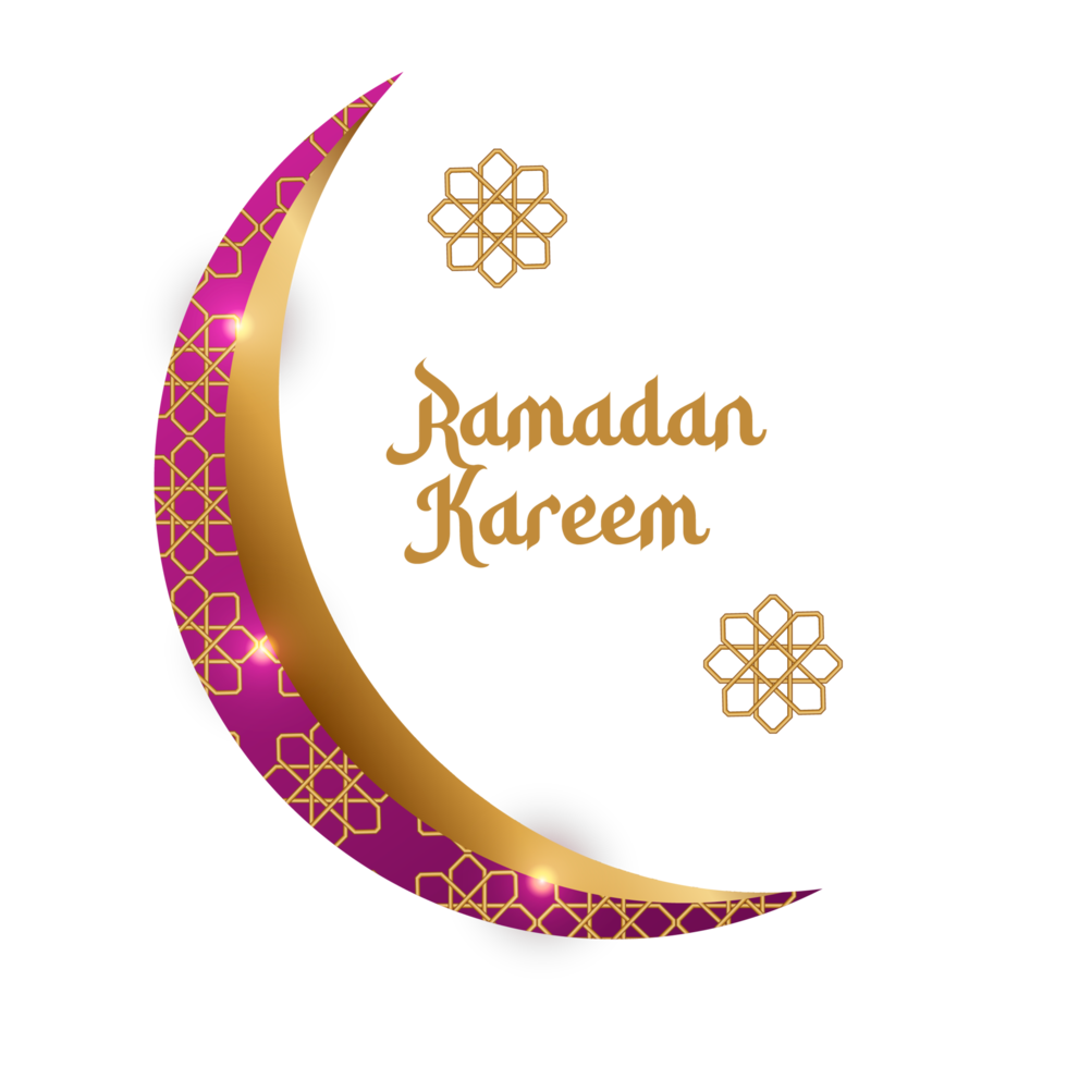 Ramadan background with moon and mosque colourful concept png