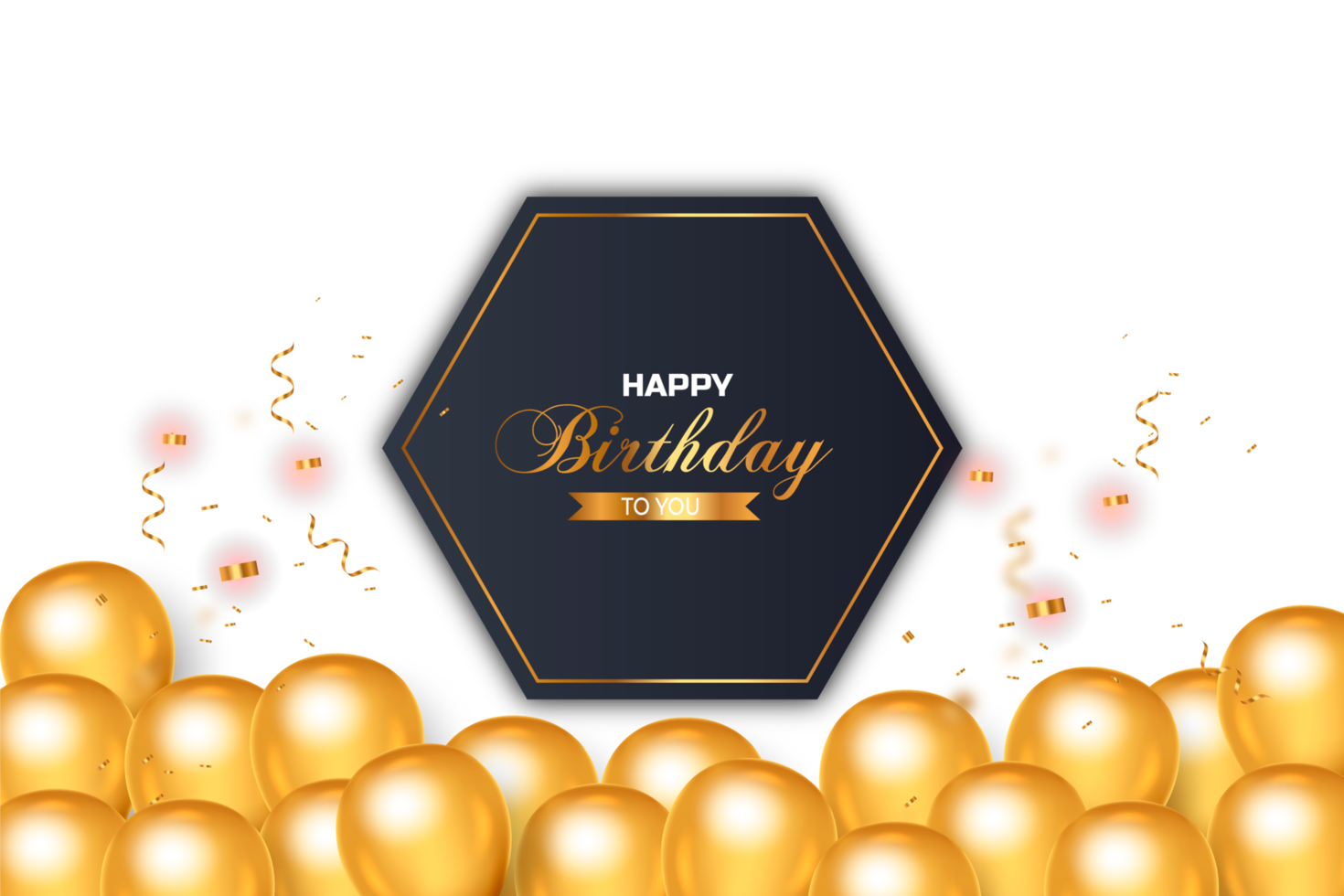 contento compleanno design per saluto carte e manifesto con Palloncino, coriandoli design per compleanno celebrazione png