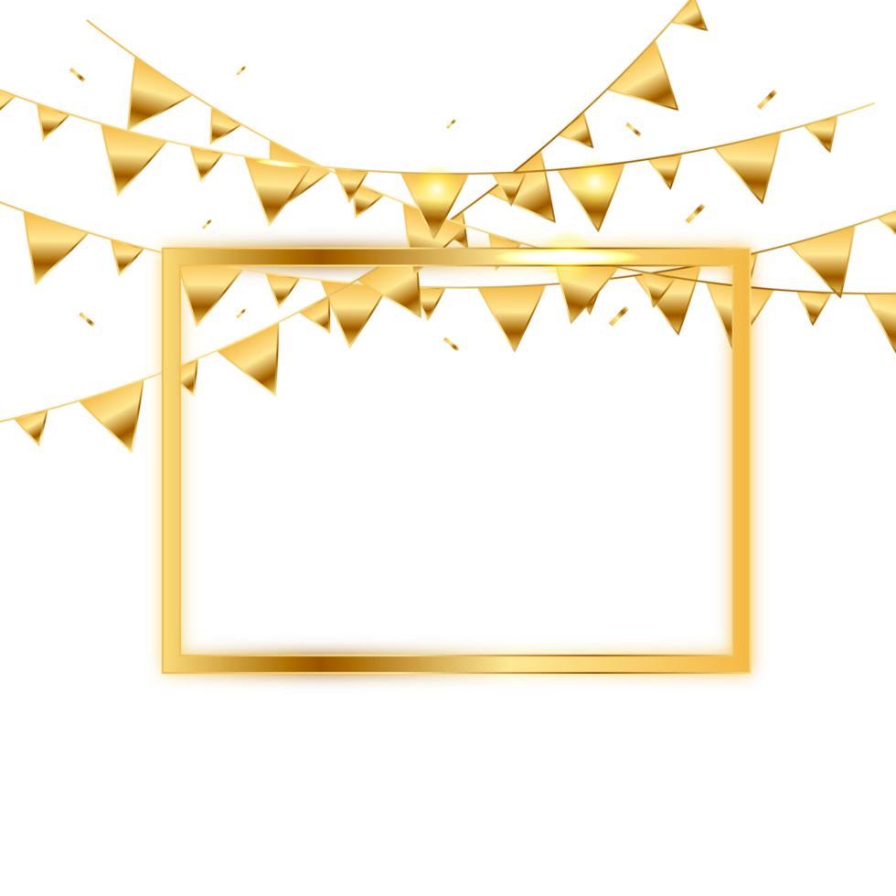 celebrity frame design with confetti png