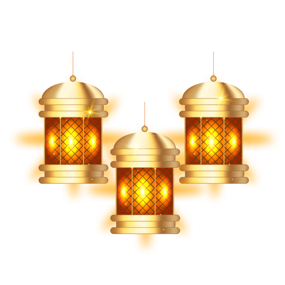 Lanterns design for islamic greeting ramadan kareem card design for  background with and crescent moon png