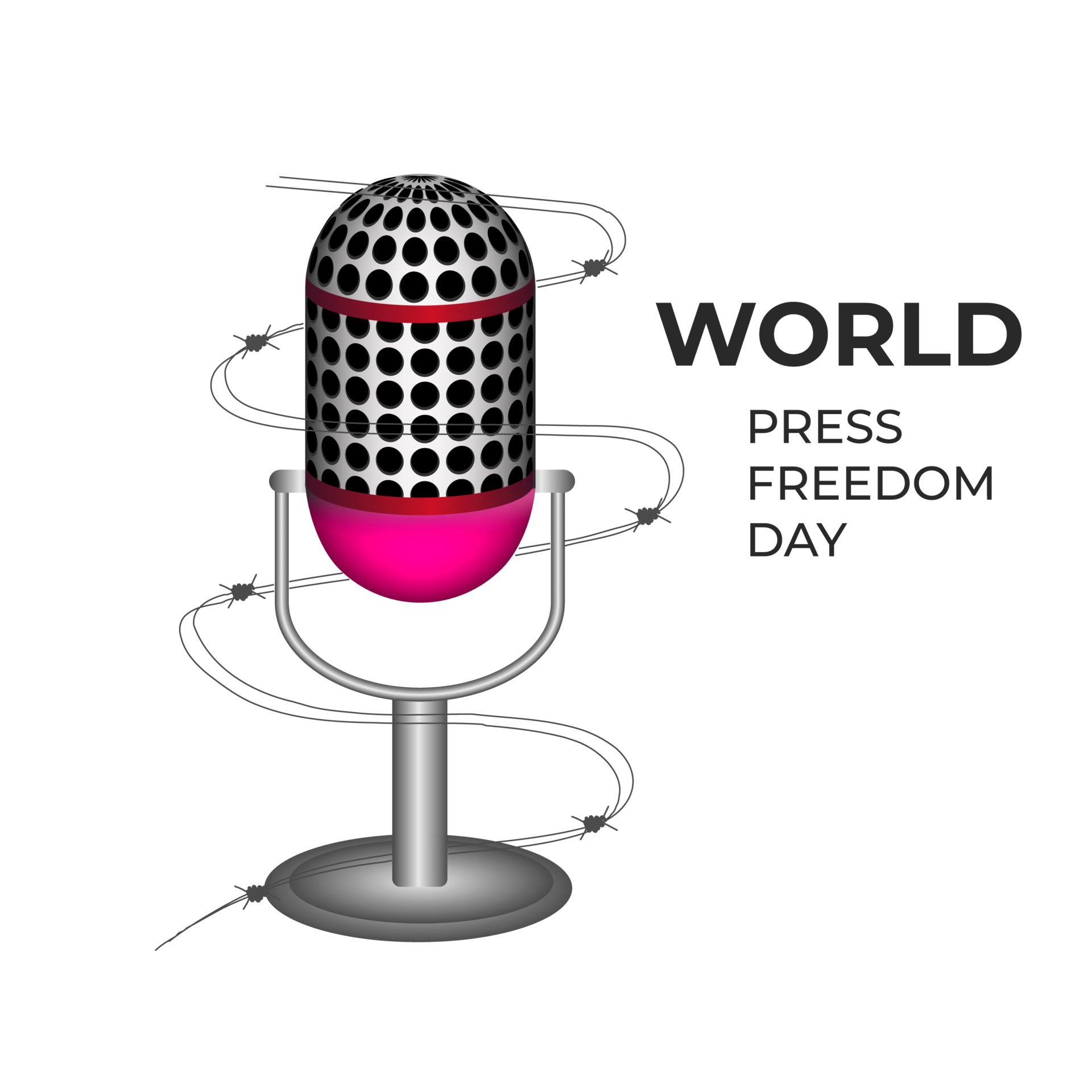 Free World press freedom day may 3rd and text simple design 18795547