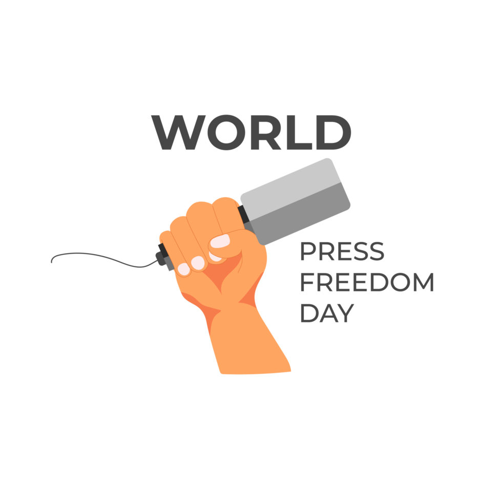 World press freedom day may 3rd  and text simple design png