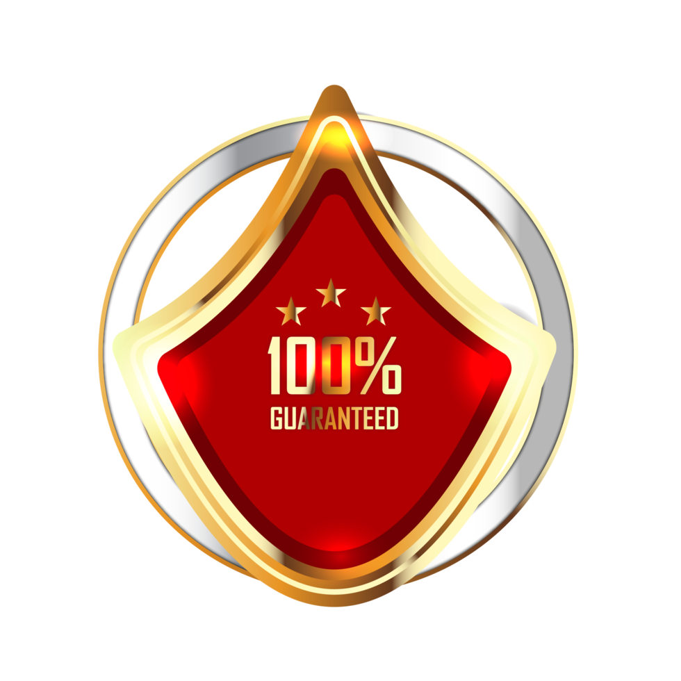 Badges seal quality labels with red ribbon sale medal badge stamp golden png