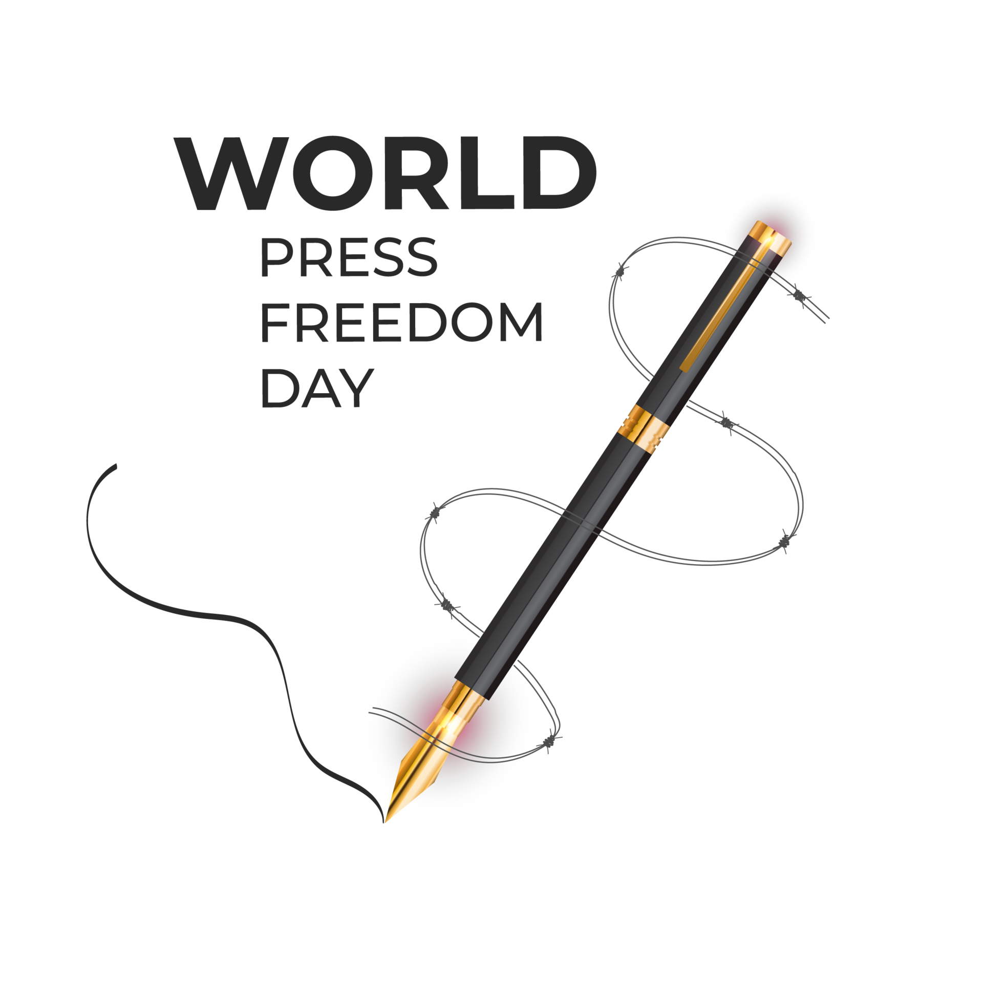 World press freedom day may 3rd and text simple design 18795563 PNG