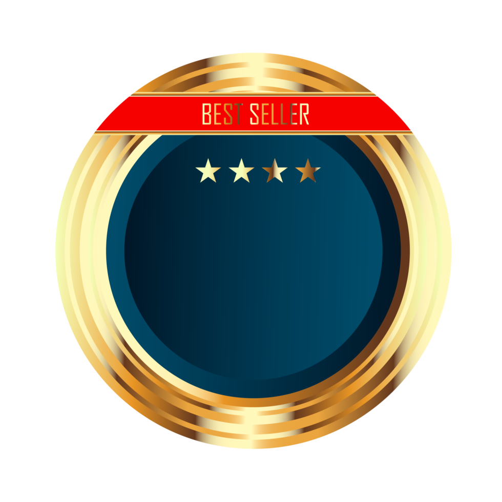 Golden Badges seal quality labels  sale medal badge stamp png