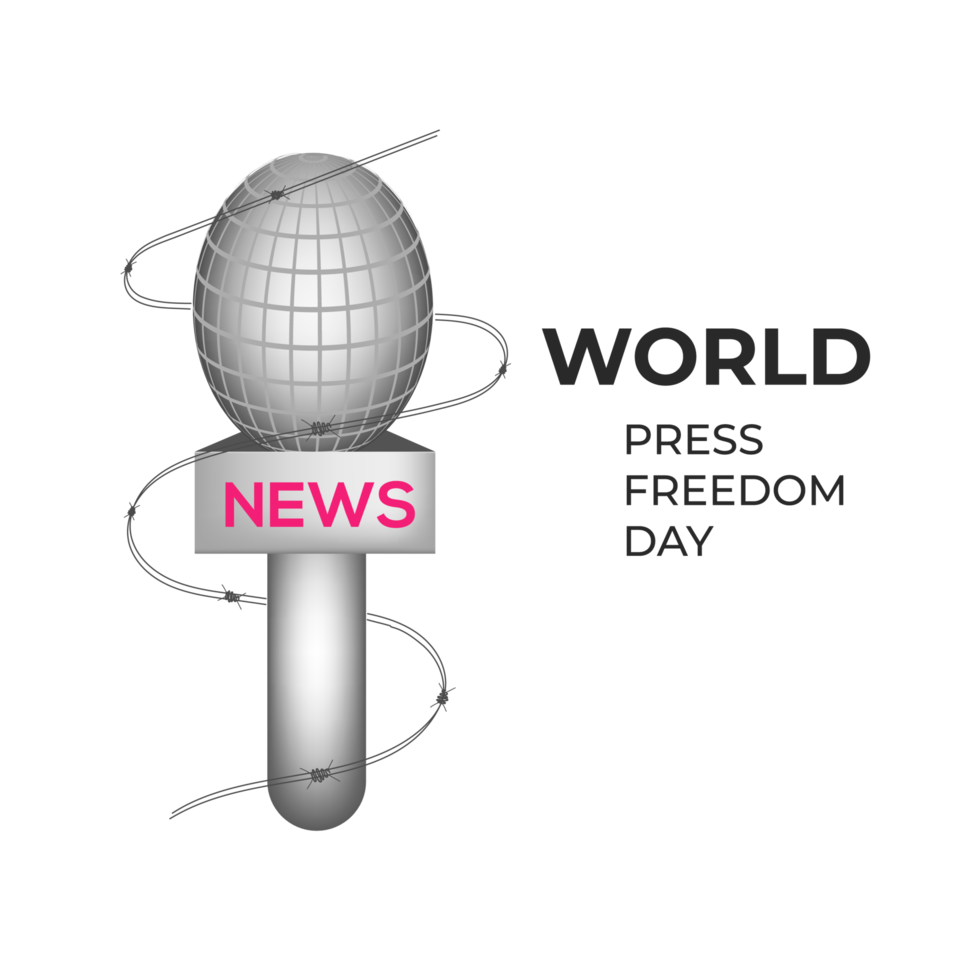 World press freedom day may 3rd  and text simple design png